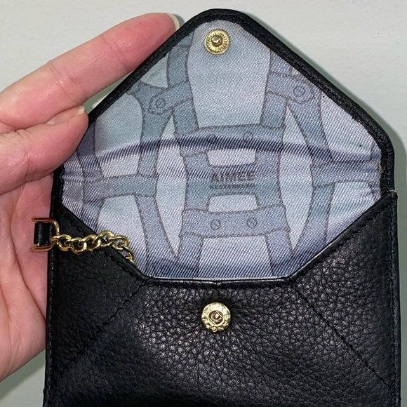 Aimee Kestenberg Accessories - Aimee Kestenberg Black Leather Card/Key Holder